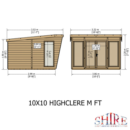 Shire Highclere 10' x 10' Summer House