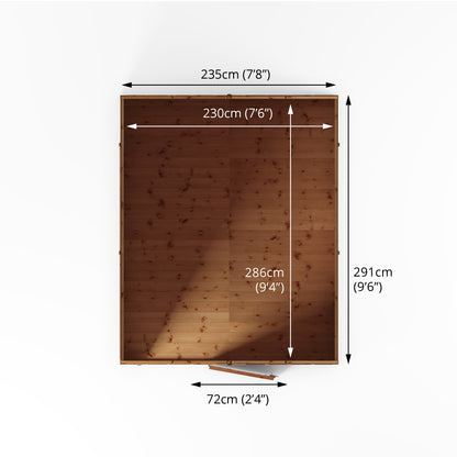 Mercia 10 x 8 Modular Shiplap Apex Shed