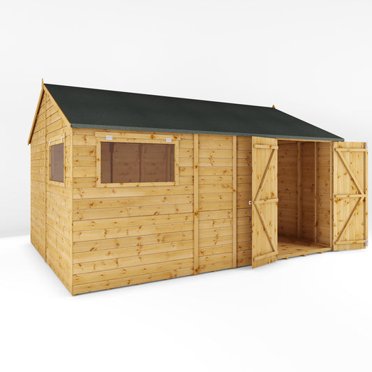 Mercia 14 x 10 Premium Shiplap Reverse Apex Workshop Shed