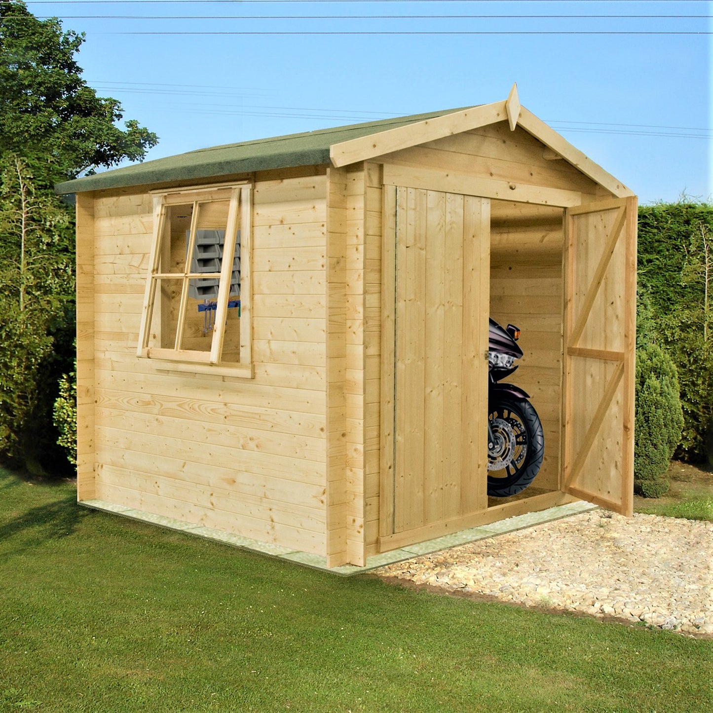 Shire Bradley 8' x 8' ft 19mm Log Cabin