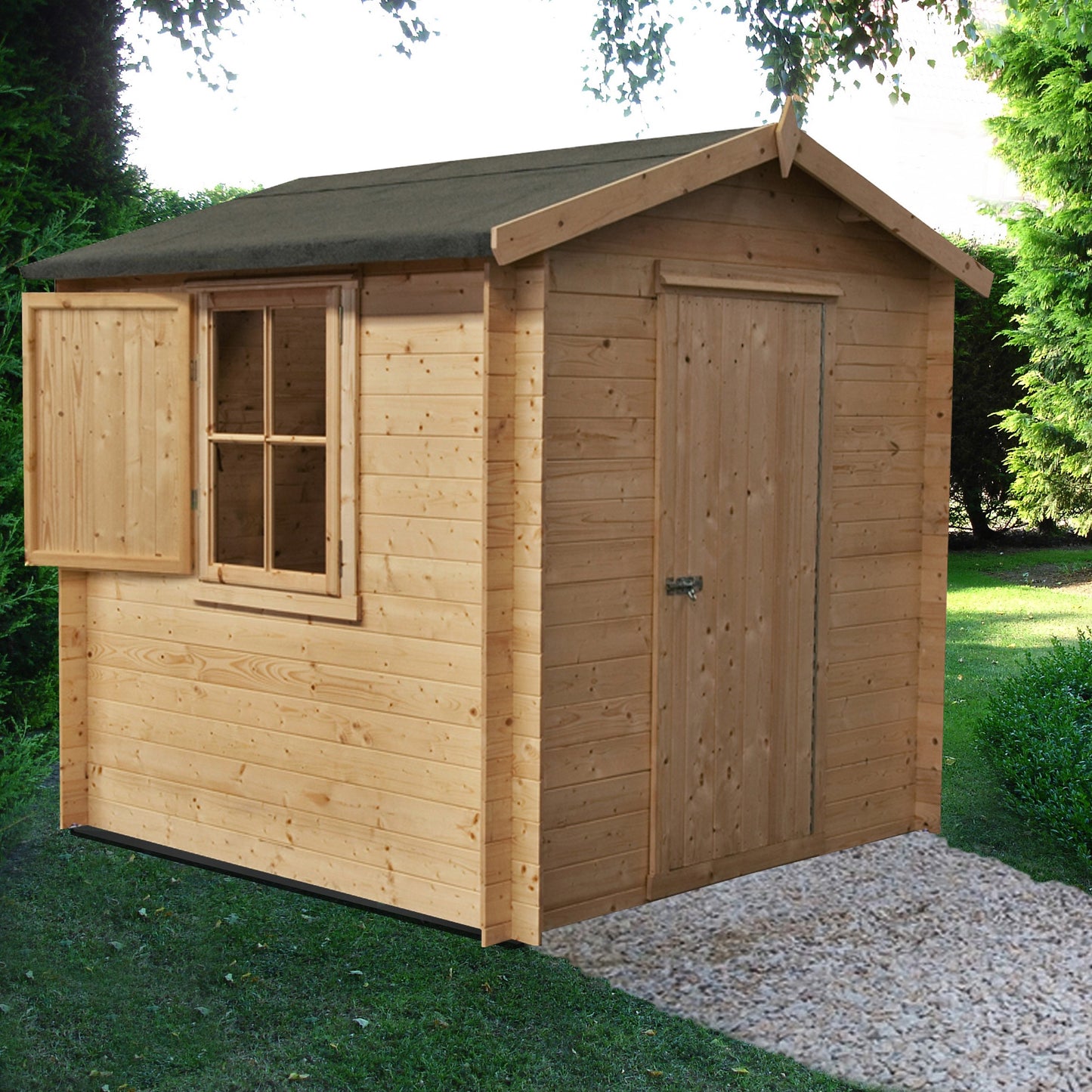 Shire Camelot 7' x 7' ft 19mm Log Cabin