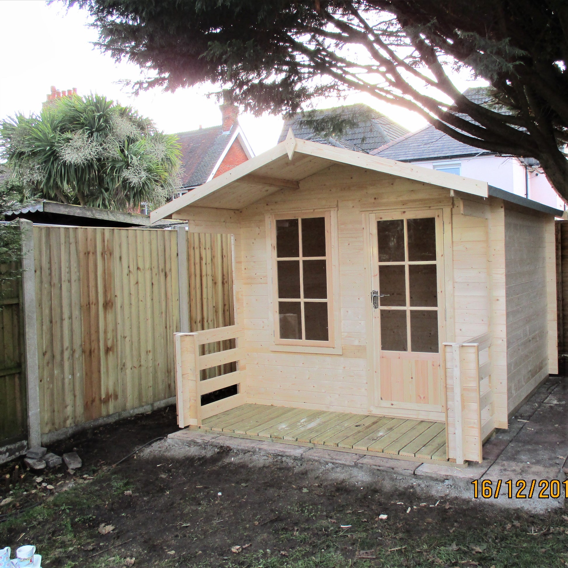 Shire Maulden with Veranda 7' x 7' ft 19mm Log Cabin