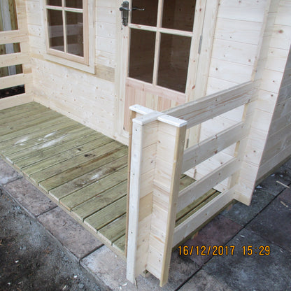 Shire Maulden with Veranda 7' x 7' ft 19mm Log Cabin