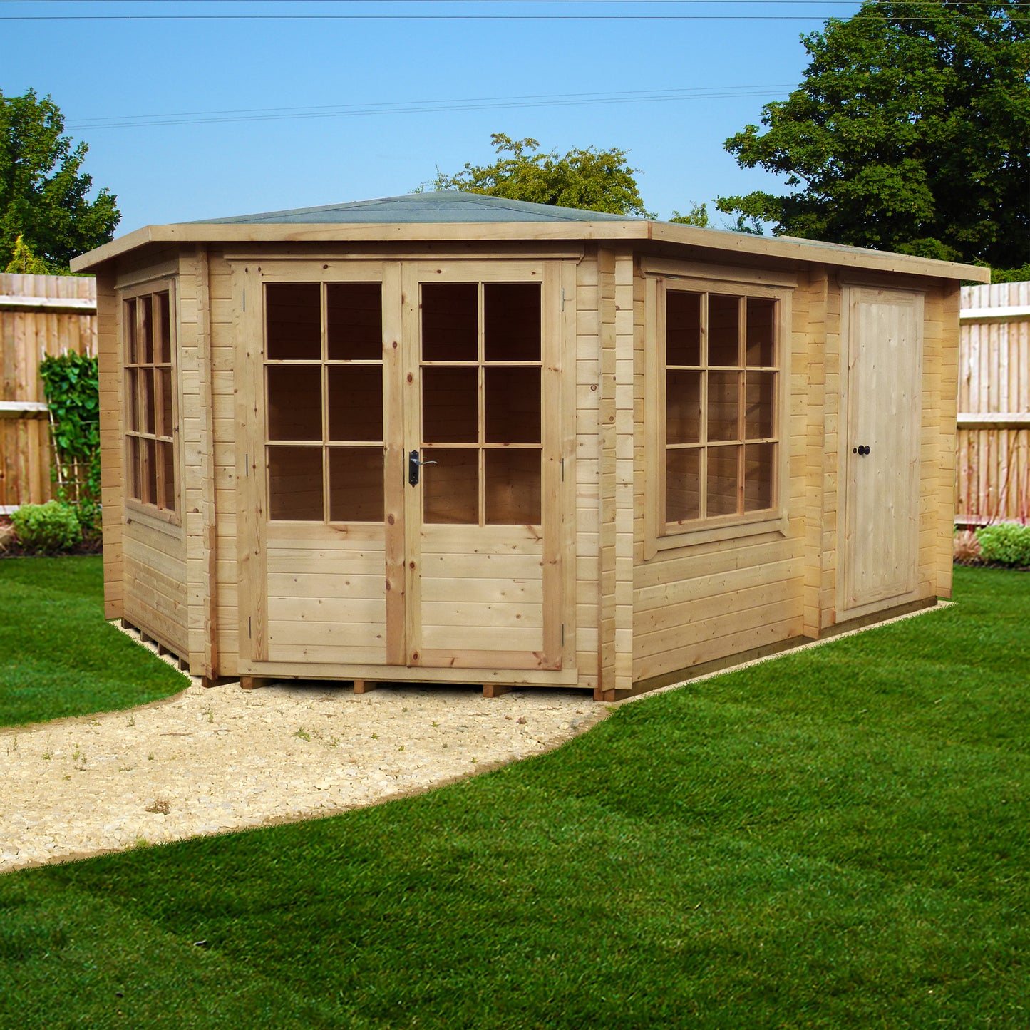 Shire Rowney 10' x 14' ft Corner Log Cabin