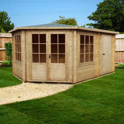 Shire Rowney 10' x 14' ft Corner Log Cabin