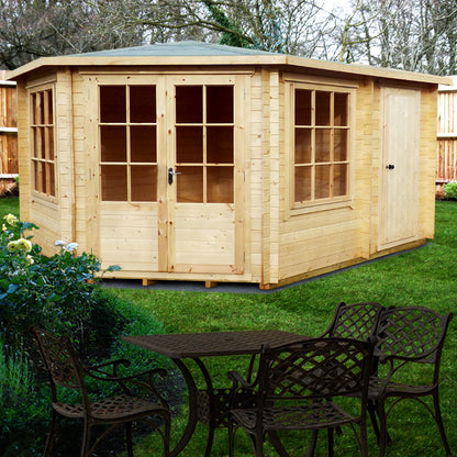 Shire Rowney 10' x 14' ft Corner Log Cabin