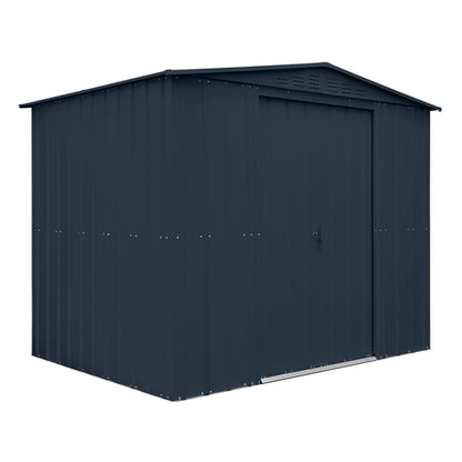 Globel 8x6ft Apex Metal Garden Shed - Grey