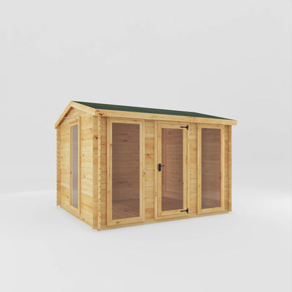 Mercia 3.5m x 3m Reverse Apex Log Cabin - 19mm Log Cabin