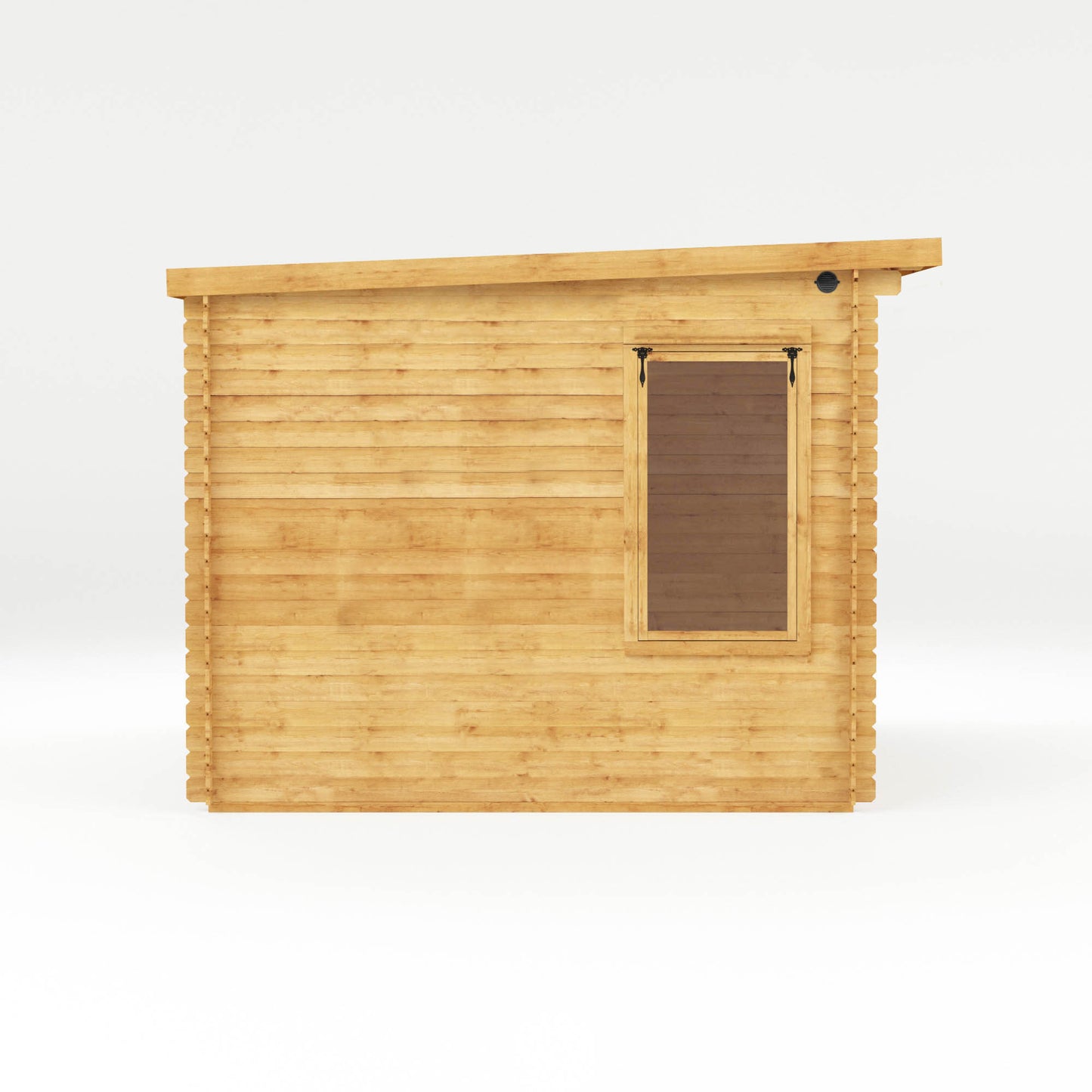 Mercia 4.1m x 3m Pent Log Cabin With Side Shed - 19mm Log Cabin