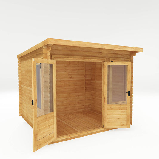 Mercia 3m x 3m Pent Log Cabin - 19mm Log Cabin