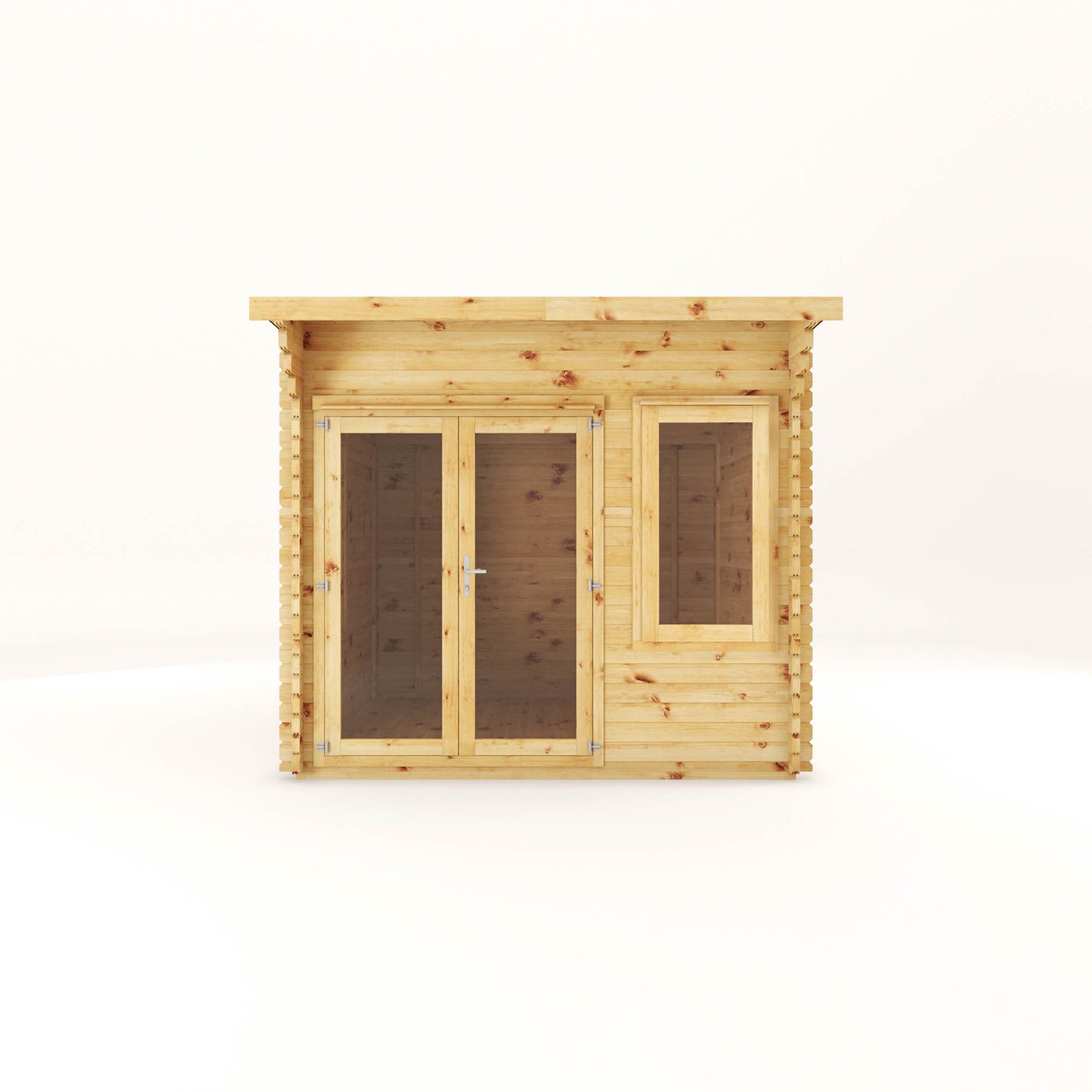 Mercia 3m x 3m Curved Roof Log Cabin - 44mm Log Cabin