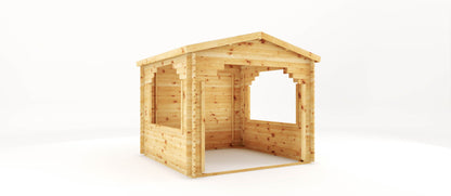 Mercia 3m x 3m Log Cabin Gazebo - 28mm Log Cabin