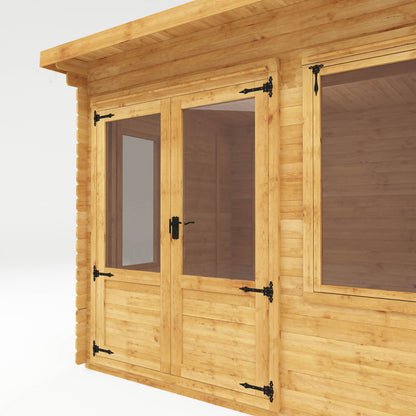 Mercia 3m x 3m Pent Log Cabin - 19mm Log Cabin