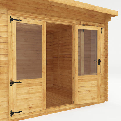 Mercia 3m x 3m Pent Log Cabin - 19mm Log Cabin