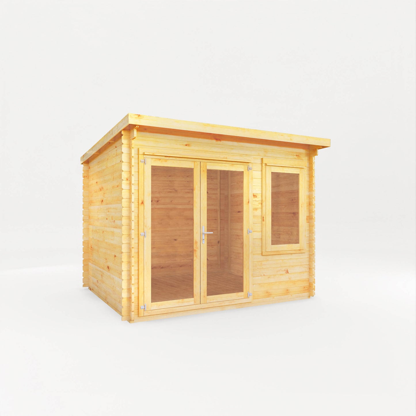 Mercia 3m x 3m Elite Pent Log Cabin - 28mm Log Cabin