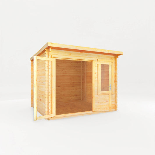 Mercia 3m x 3m Elite Pent Log Cabin - 28mm Log Cabin