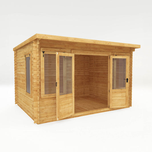 Mercia 4m x 3m Pent Log Cabin - 19mm Log Cabin