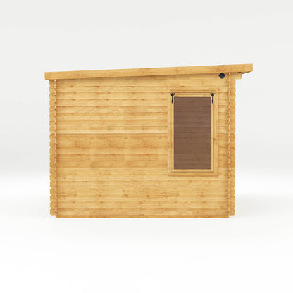 Mercia 5.1m x 3m Pent Log Cabin With Side Shed - 19mm Log Cabin