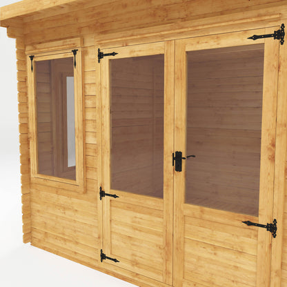 Mercia 4m x 3m Pent Log Cabin - 19mm Log Cabin