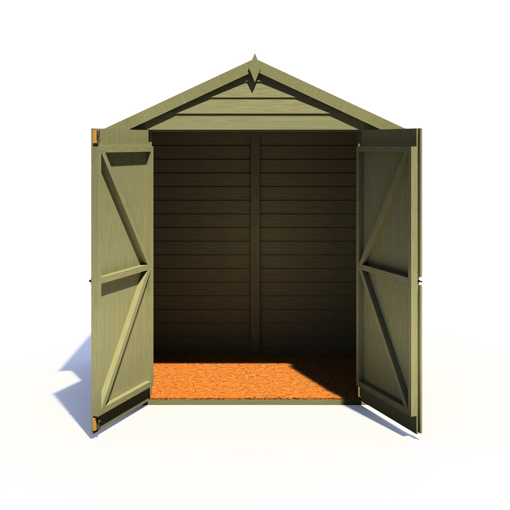 Shire Overlap Pressure Treated 4x6 Double Door Pressure Treated Value Range Wooden Garden Shed