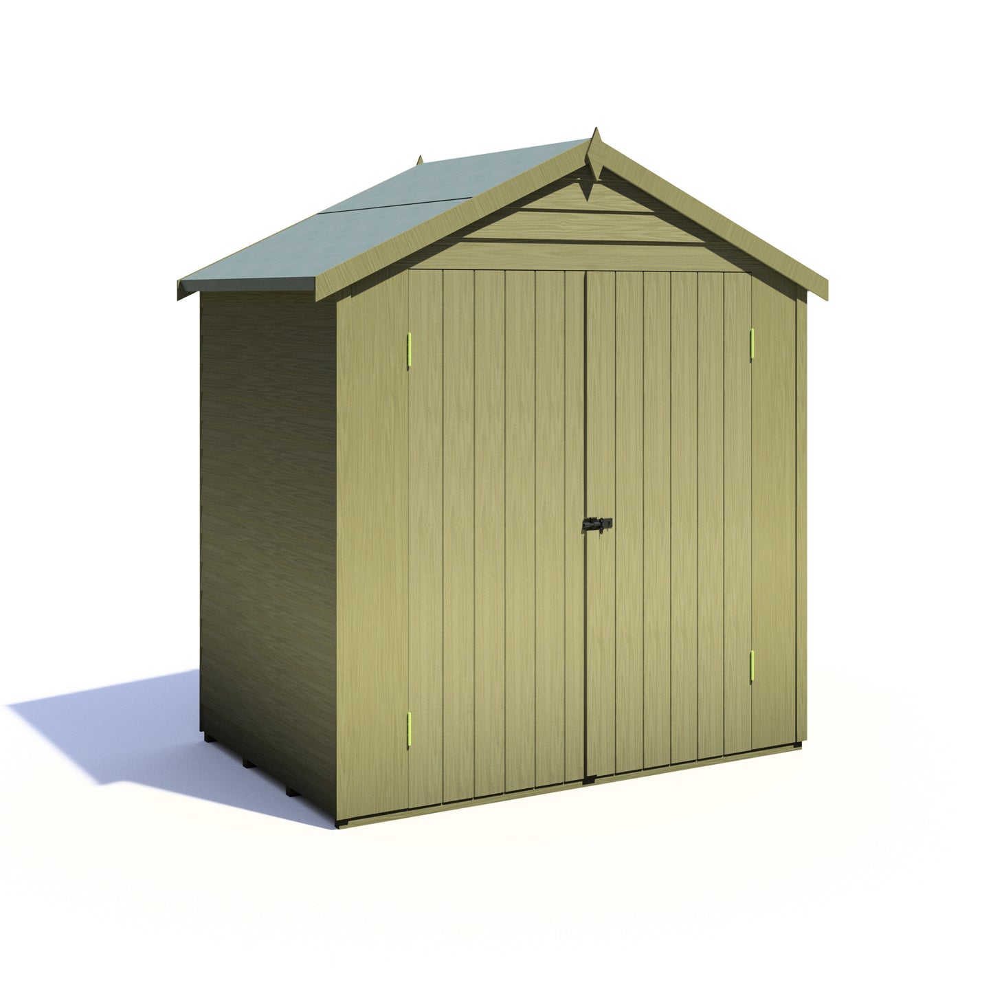 Shire Overlap Pressure Treated 4x6 Double Door Pressure Treated Value Range Wooden Garden Shed