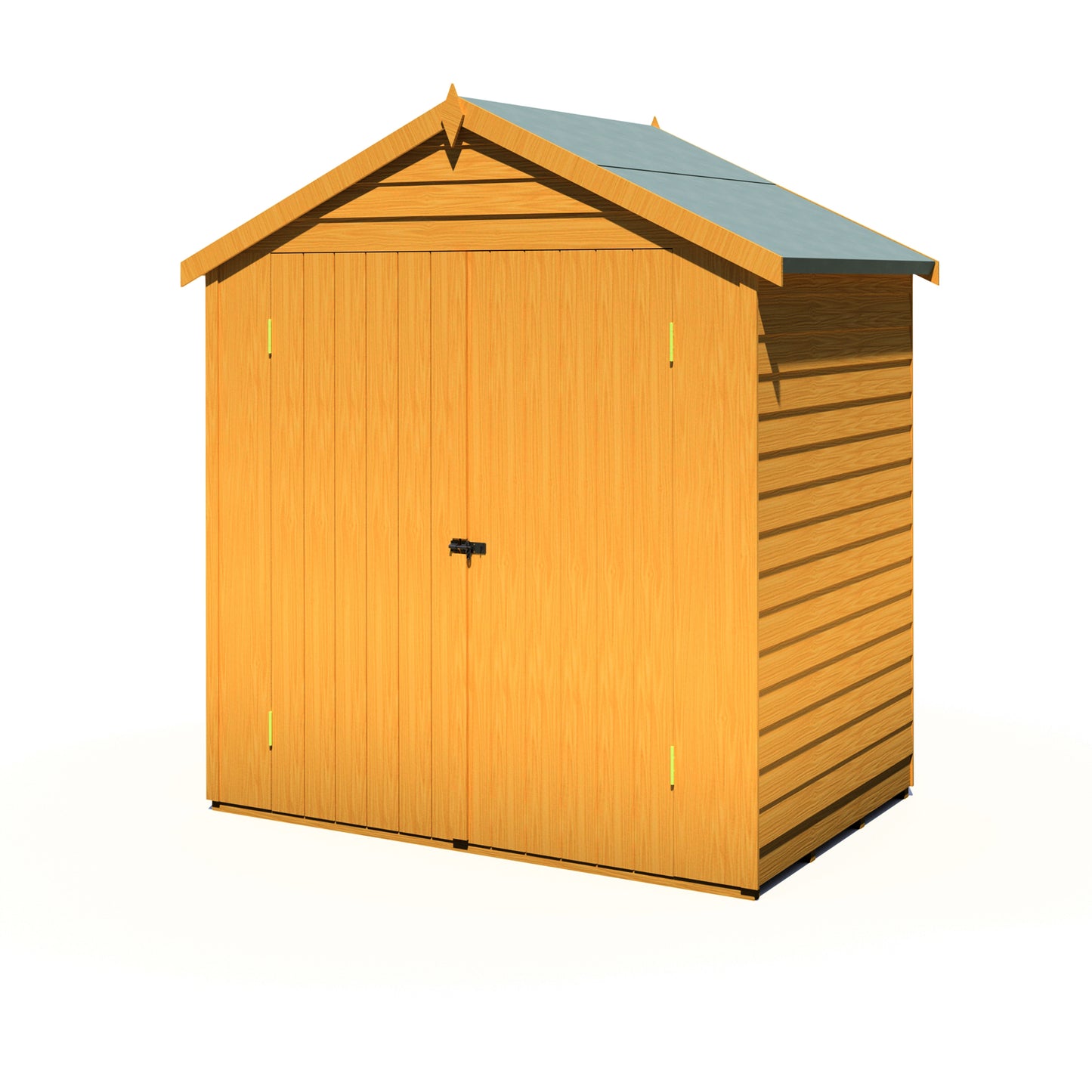 Shire Overlap Double Door No Windows 4 x 6 ft Dip Treated Wooden Garden Shed