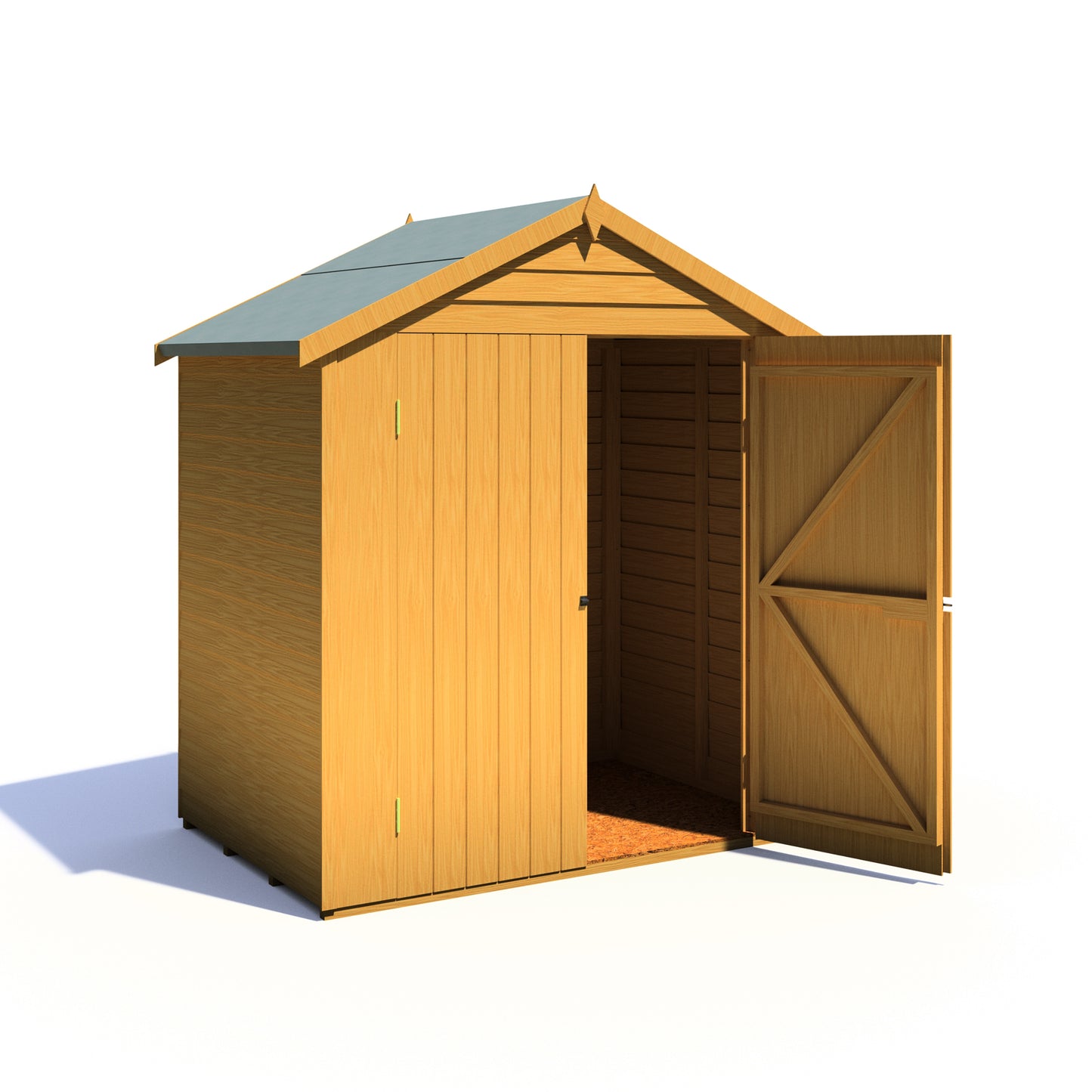 Shire Overlap Double Door No Windows 4 x 6 ft Dip Treated Wooden Garden Shed