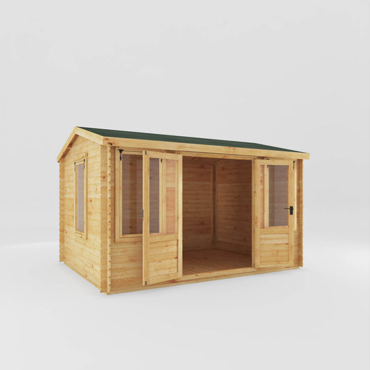 Mercia 4m x 3m Reverse Apex  Log Cabin - 19mm Log Cabin