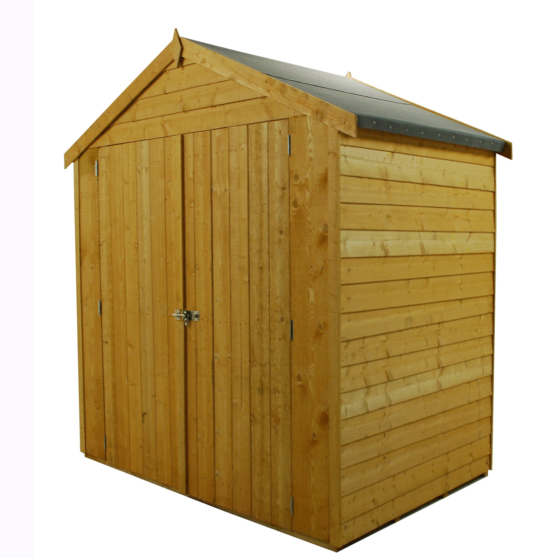 Shire Overlap Double Door No Windows 4 x 6 ft Dip Treated Wooden Garden Shed