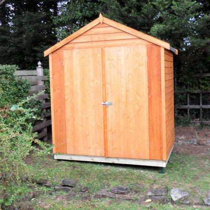 Shire Overlap Double Door No Windows 4 x 6 ft Dip Treated Wooden Garden Shed