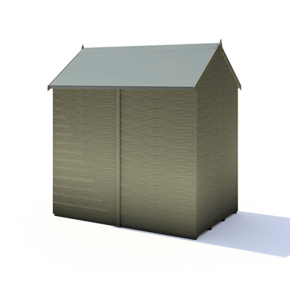 Shire Overlap 6x4 Single Door Value 6x4 Pressure Treated Value Range Wooden Garden Shed