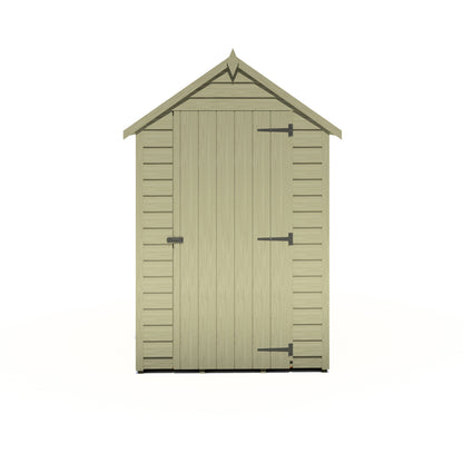 Shire Overlap 6x4 Single Door Value 6x4 Pressure Treated Value Range Wooden Garden Shed