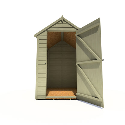 Shire Overlap 6x4 Single Door Value 6x4 Pressure Treated Value Range Wooden Garden Shed