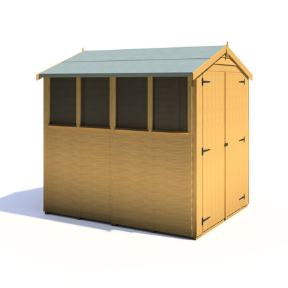 Shire Overlap Double Door 7 x 5 ft Dip Treated Wooden Garden Shed