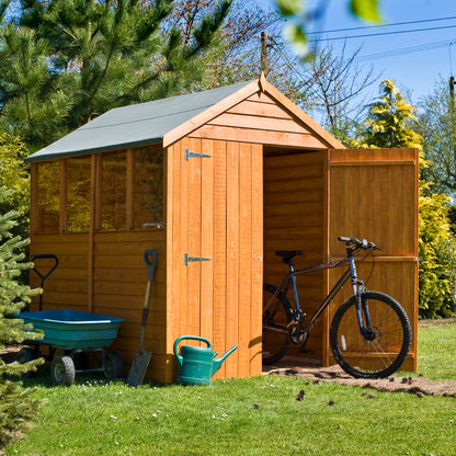 Shire Overlap Double Door 7 x 5 ft Dip Treated Wooden Garden Shed