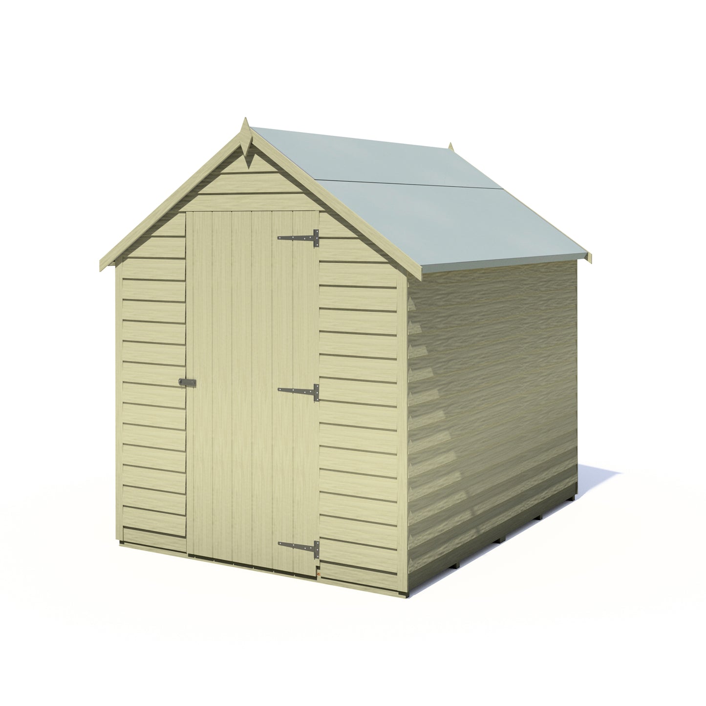 Shire Overlap 7x5 Single Door Value Pressure Treated Value Range Wooden Garden Shed