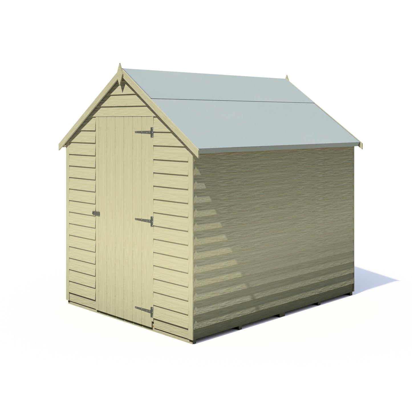 Shire Overlap 7x5 Single Door Value Pressure Treated Value Range Wooden Garden Shed