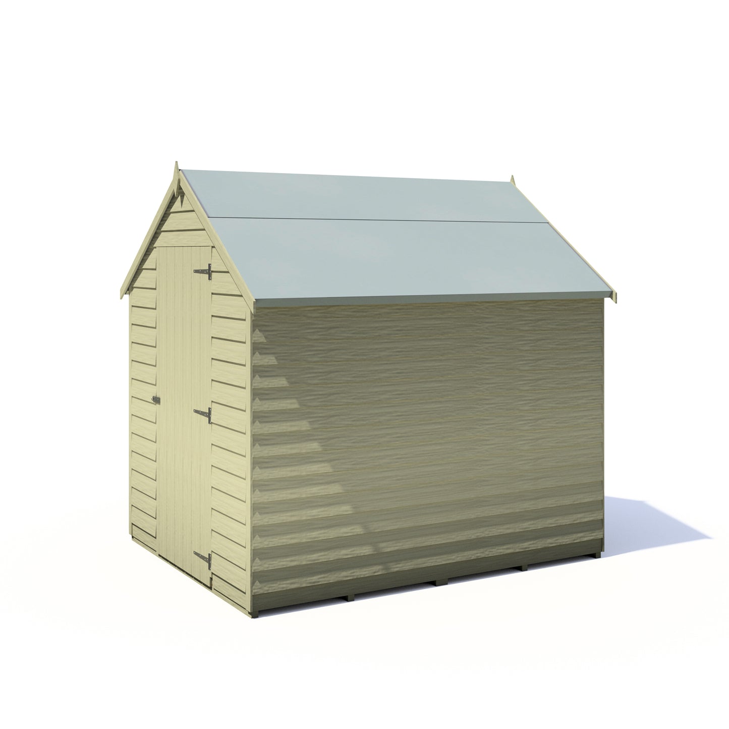 Shire Overlap 7x5 Single Door Value Pressure Treated Value Range Wooden Garden Shed