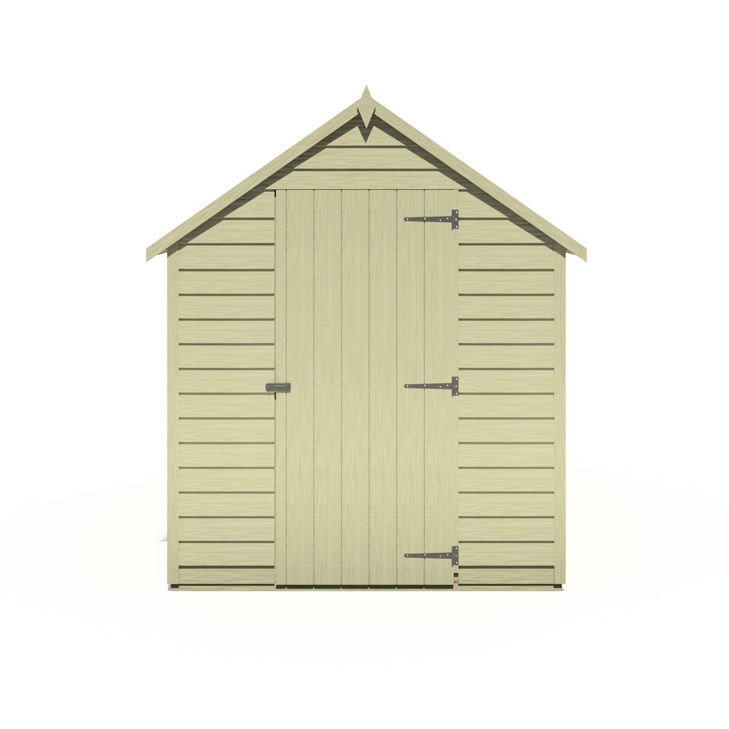 Shire Overlap 7x5 Single Door Value Pressure Treated Value Range Wooden Garden Shed