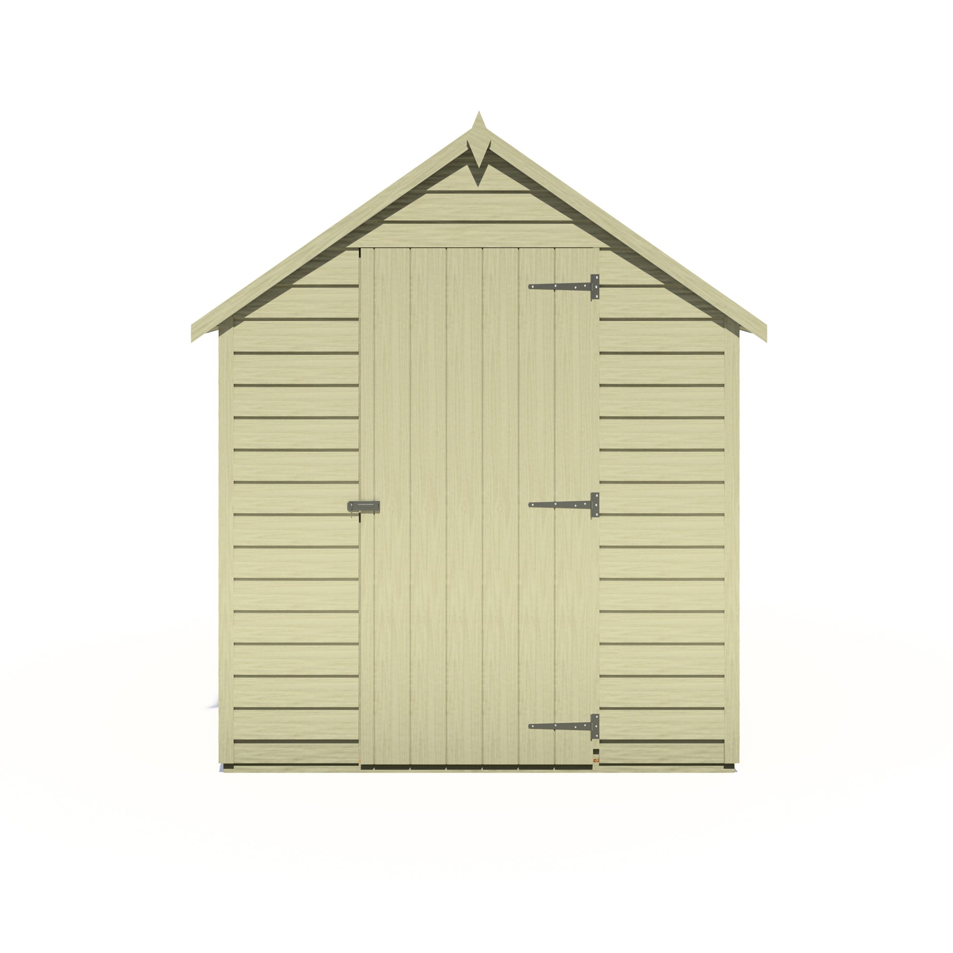 Shire Overlap 7x5 Single Door Value Pressure Treated Value Range Wooden Garden Shed