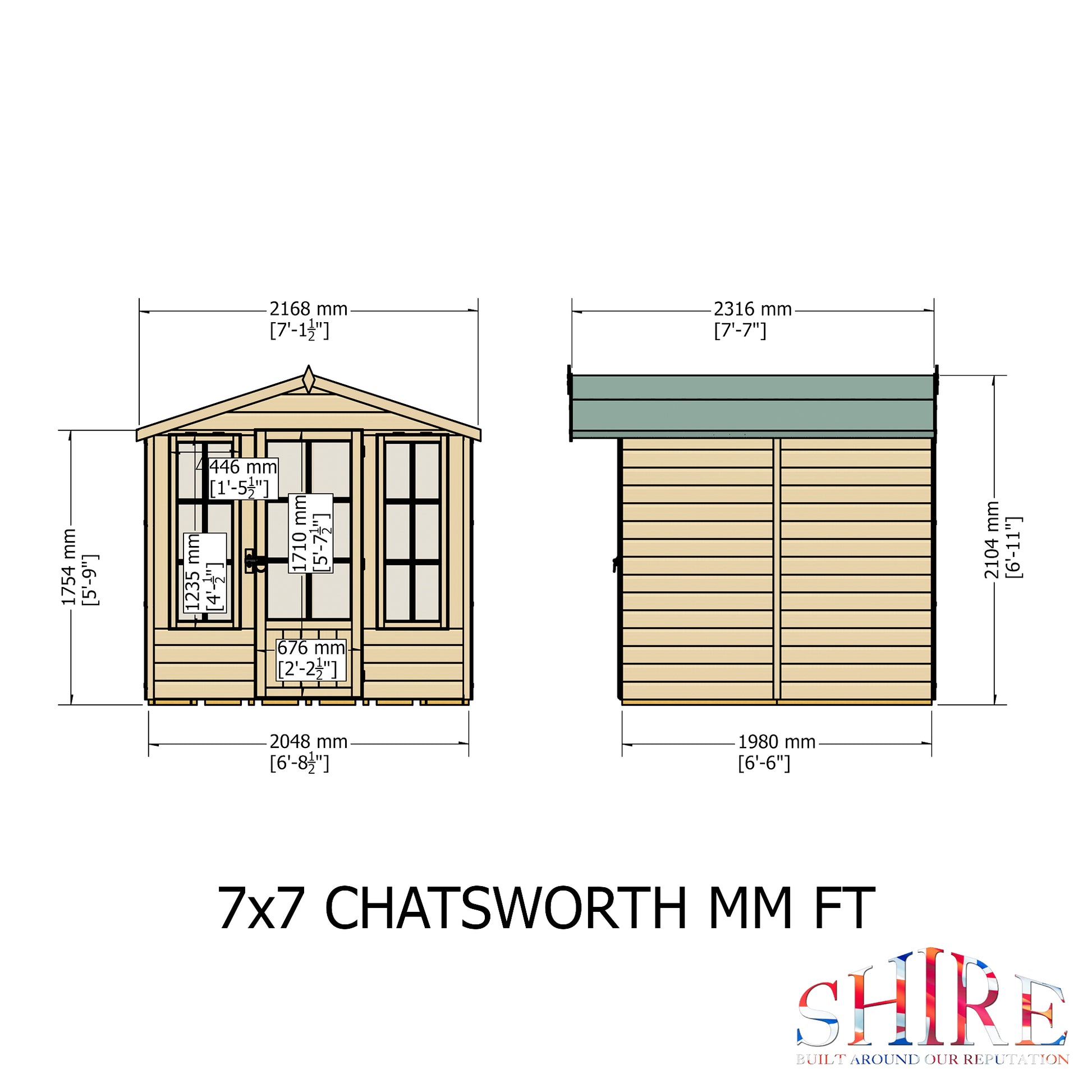 Shire Chatsworth 7' x 7' Summer House