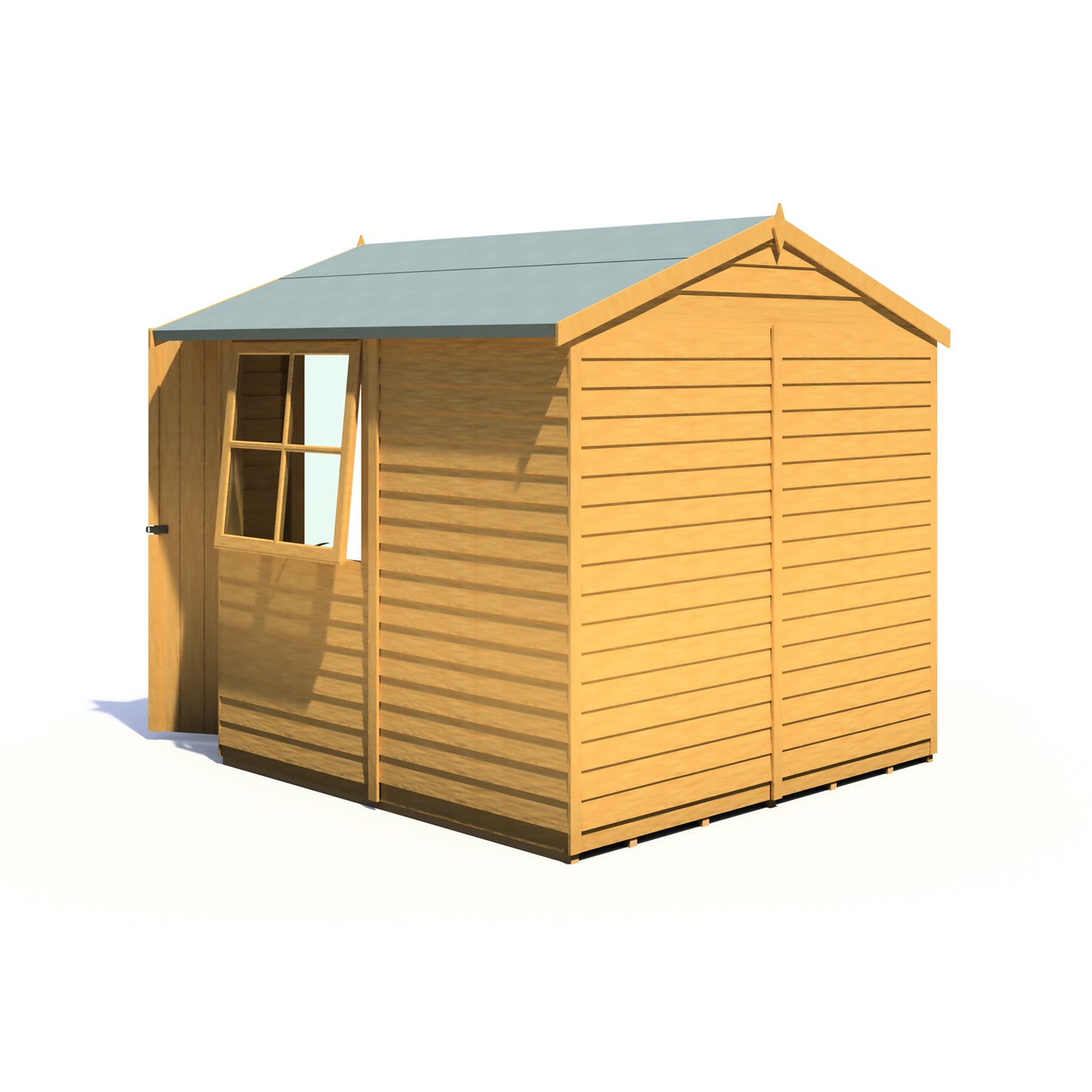 Shire Overlap Double Door 7x 7 ft Dip Treated Wooden Garden Shed