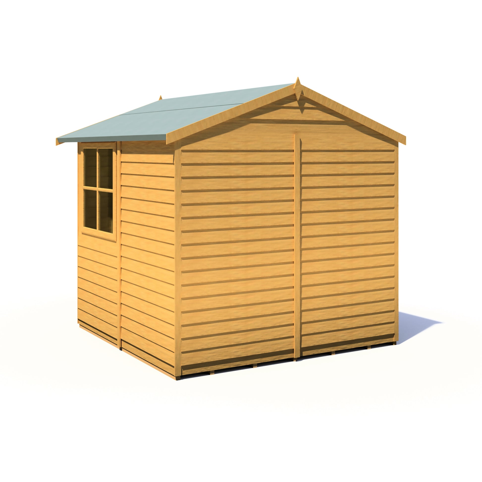 Shire Overlap Double Door 7x 7 ft Dip Treated Wooden Garden Shed