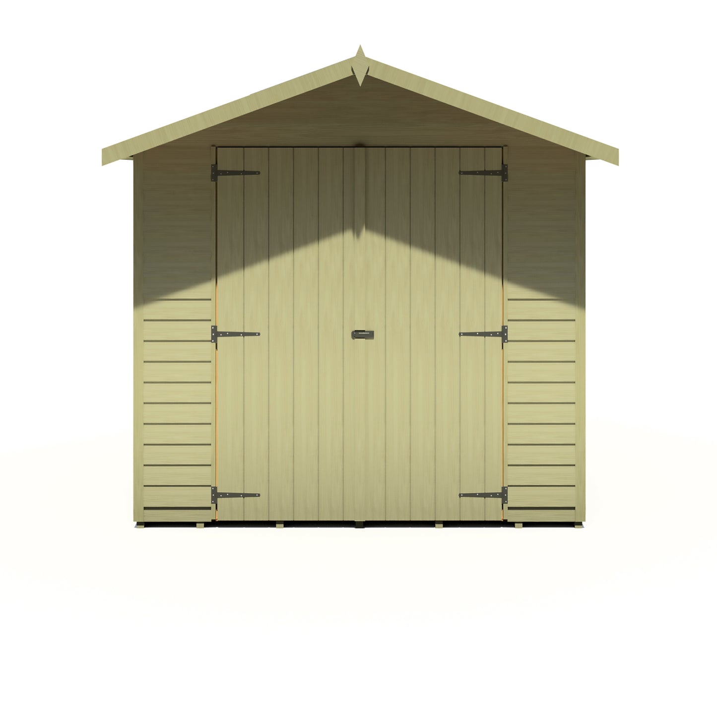 Shire Overlap Pressure Treated Double Door 7x 7 Pressure Treated Value Range Wooden Garden Shed