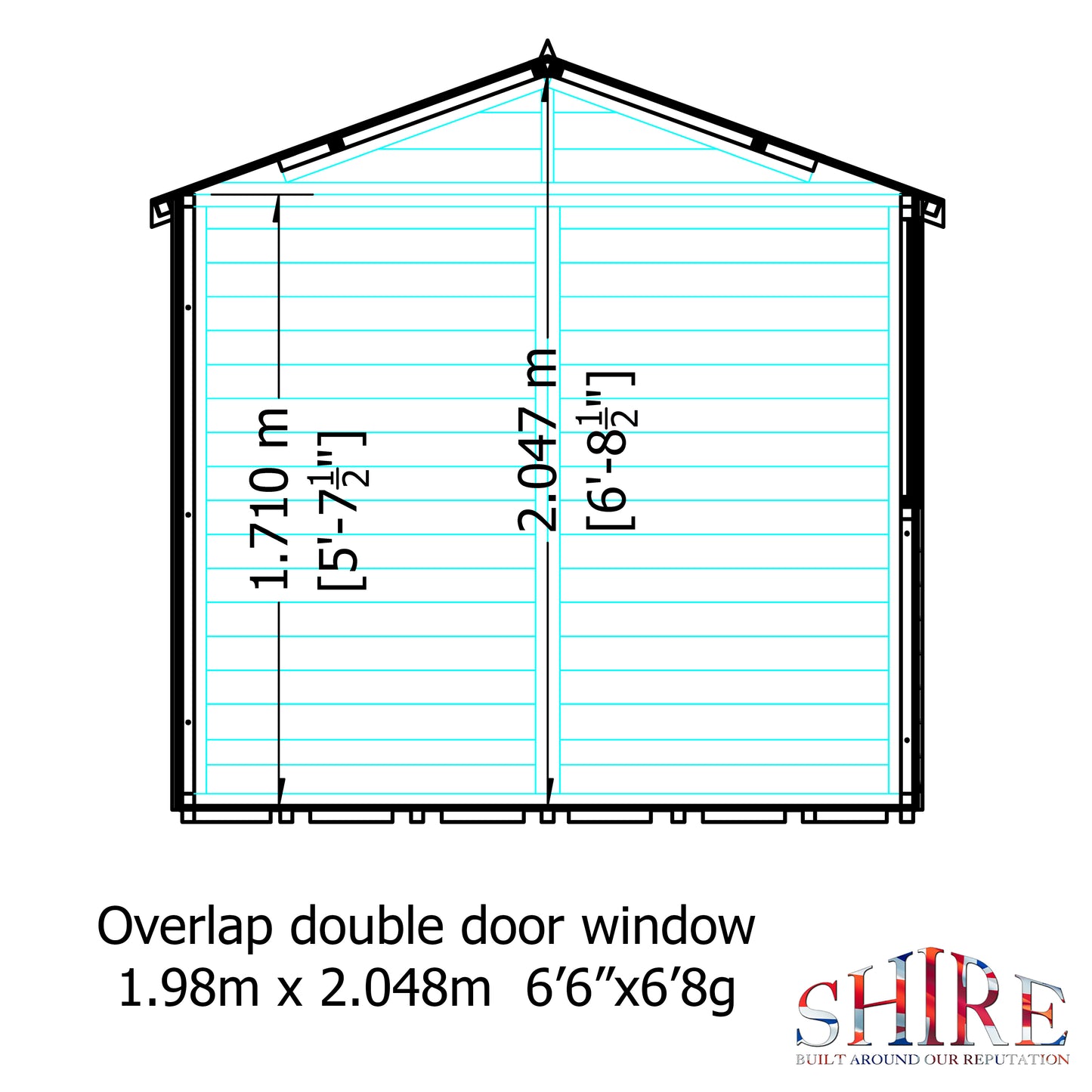 Shire Overlap Pressure Treated Double Door 7x 7 Pressure Treated Value Range Wooden Garden Shed