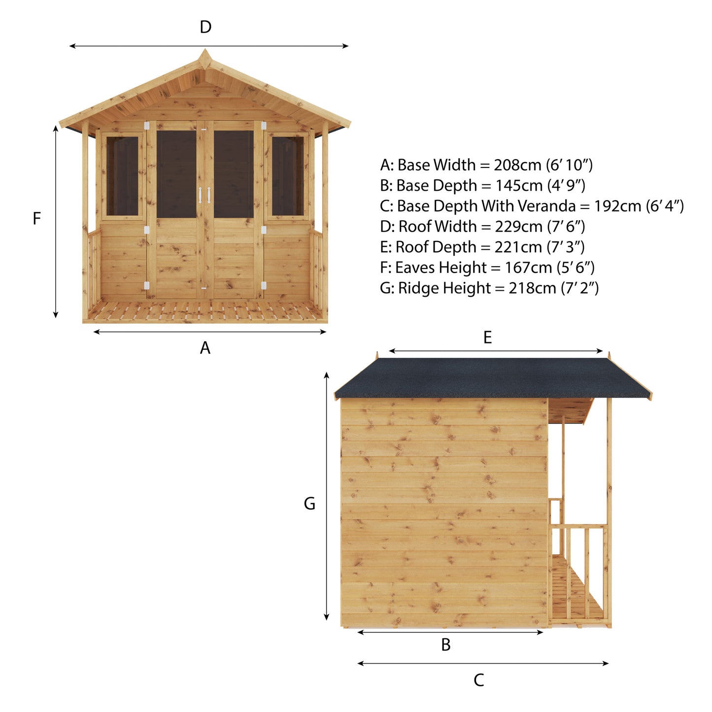 Mercia 7 x 7 Traditional Summerhouse