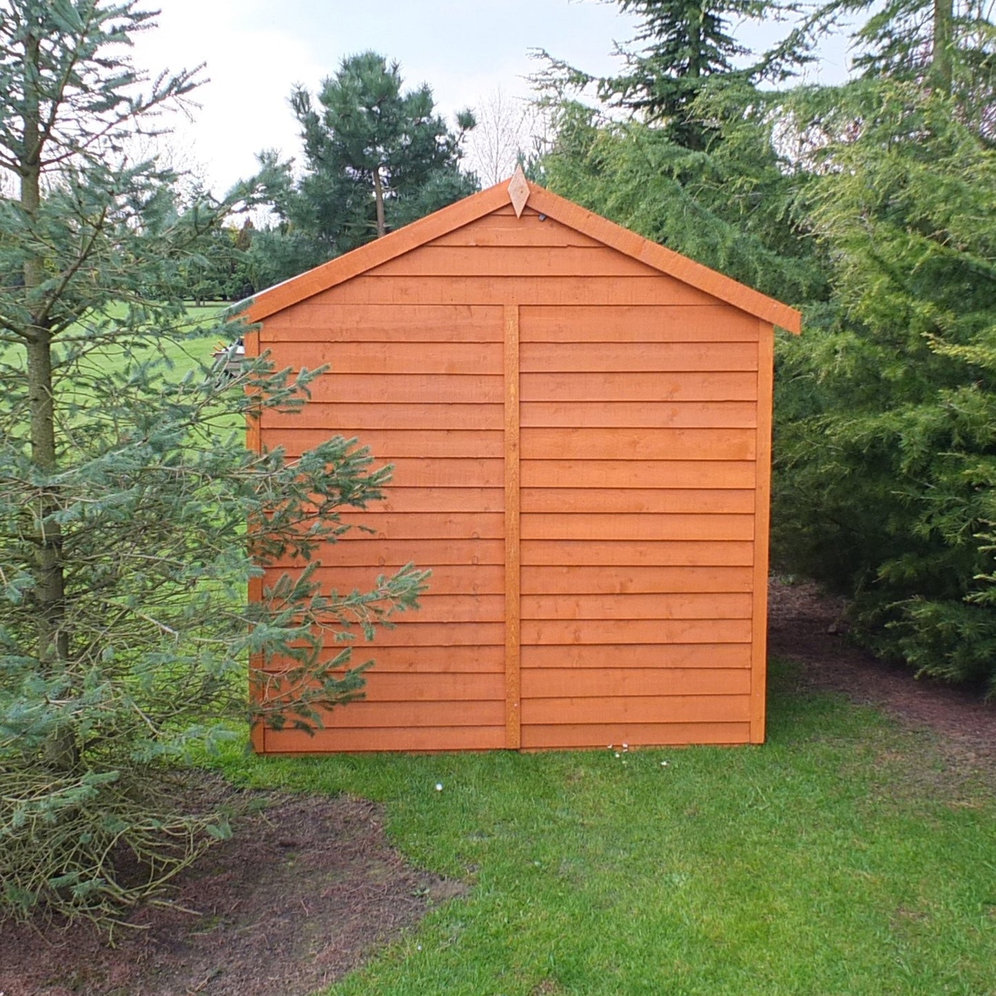 Shire Overlap Premium Double Door No windows 8 x 6 ft Dip Treated Wooden Garden Shed