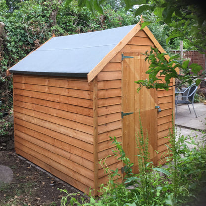 Shire Overlap 8' x 6' Single Door Value Dip Treated Wooden Apex Garden Shed