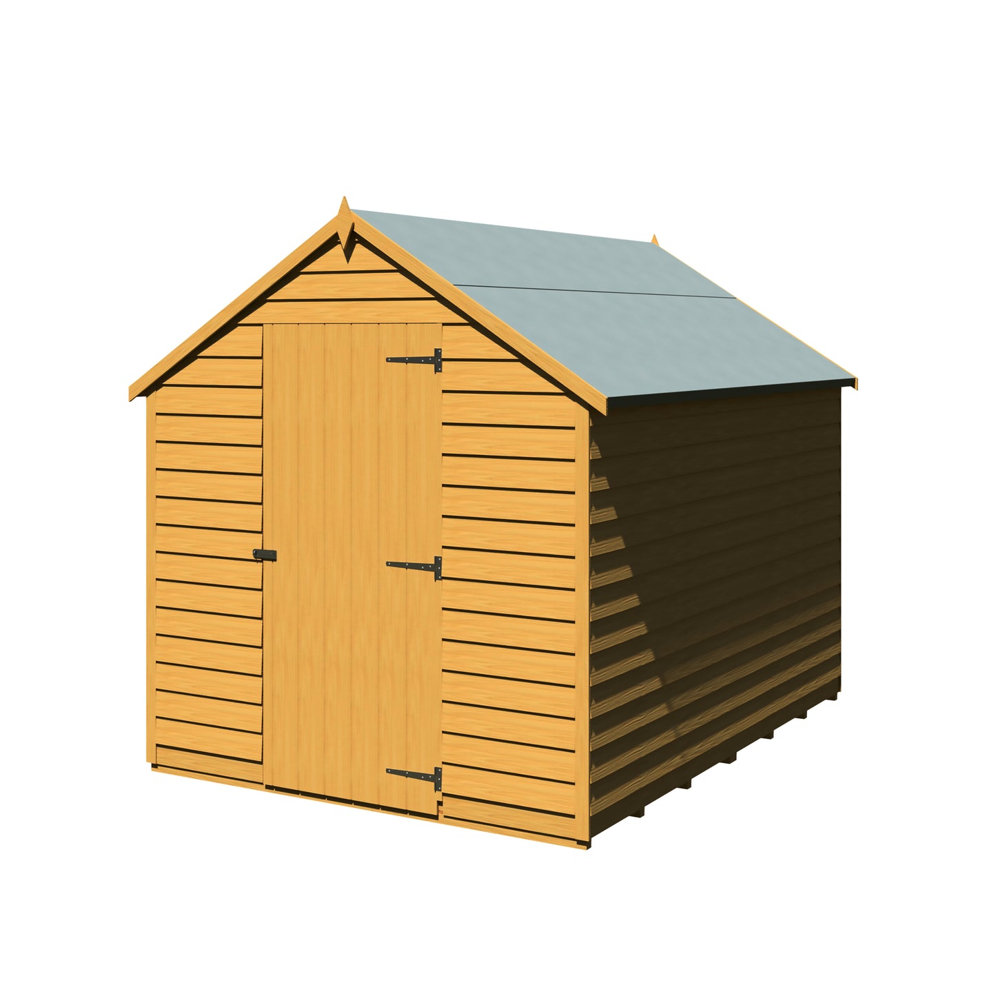 Shire Overlap 8' x 6' Single Door Value Dip Treated Wooden Apex Garden Shed