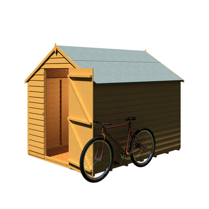 Shire Overlap 8' x 6' Single Door Value Dip Treated Wooden Apex Garden Shed